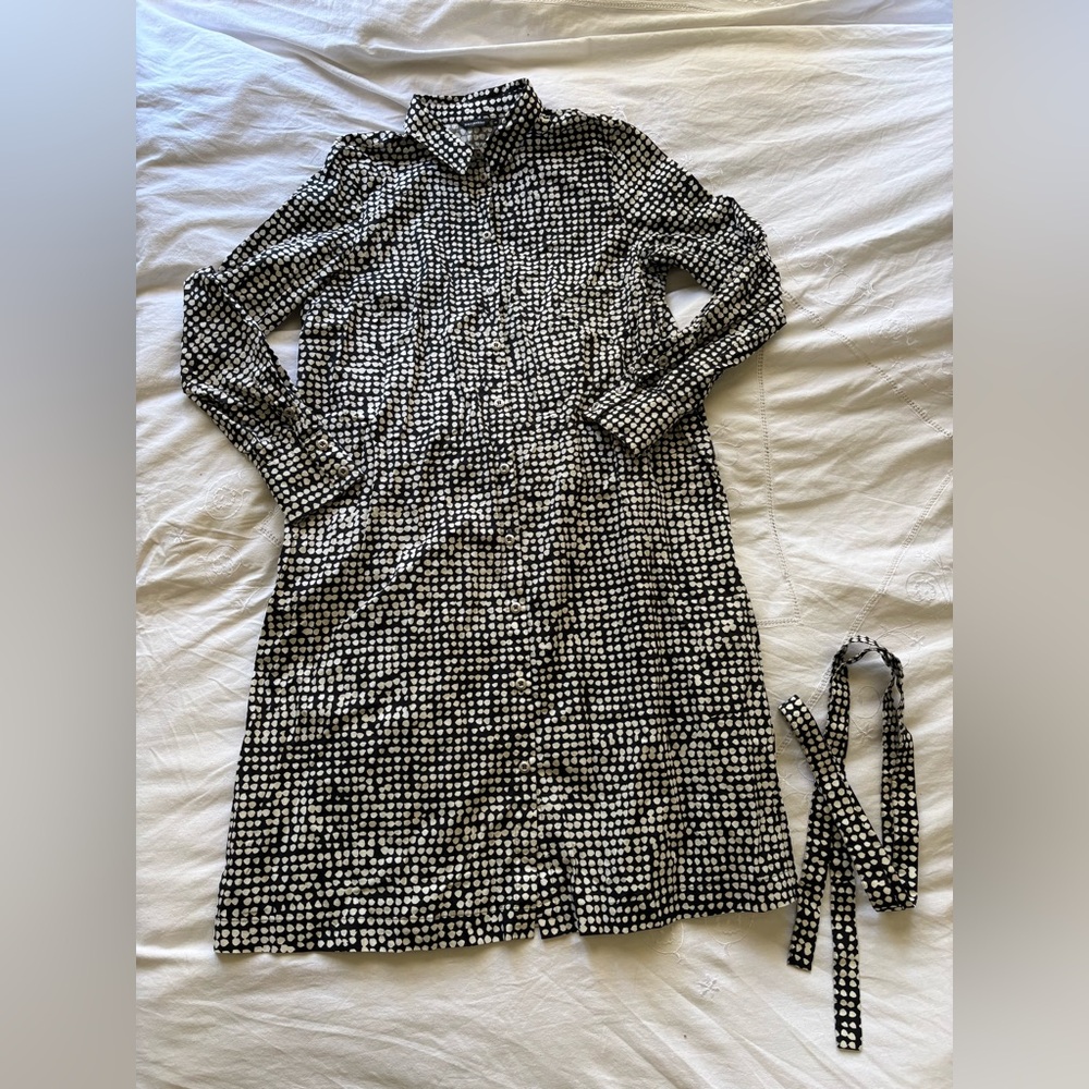 Marimekko Black and White Shirt Dress